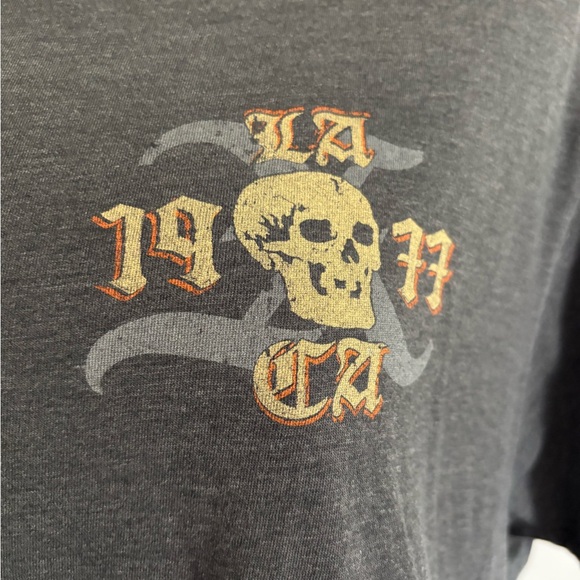 X band - Vintage LA Gray and Gold Short Sleeve Tee - Picture 3 of 4